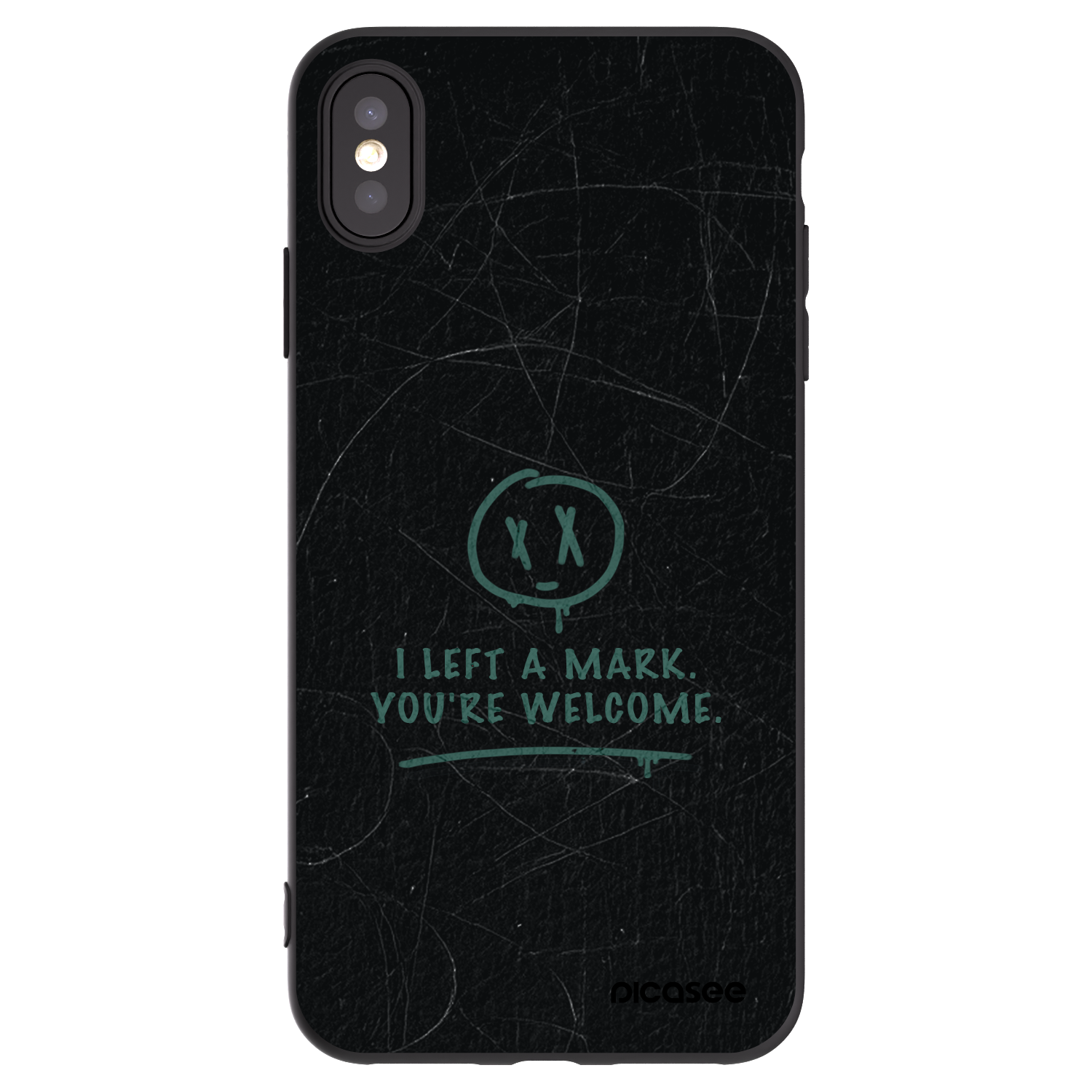Picasee silikonový černý obal pro Apple iPhone XS Max - LEFT A MARK