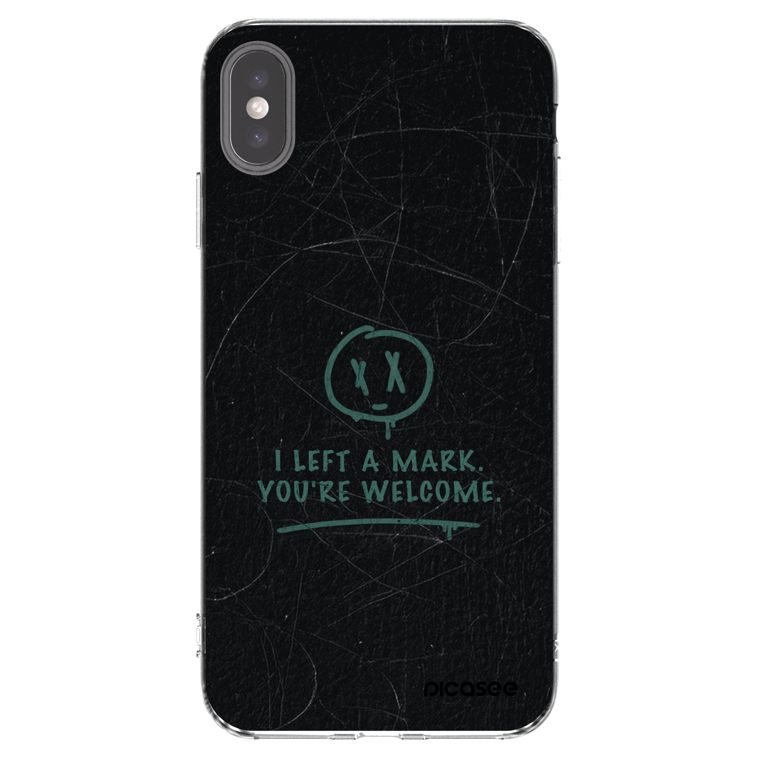 Picasee silikonový průhledný obal pro Apple iPhone XS Max - LEFT A MARK