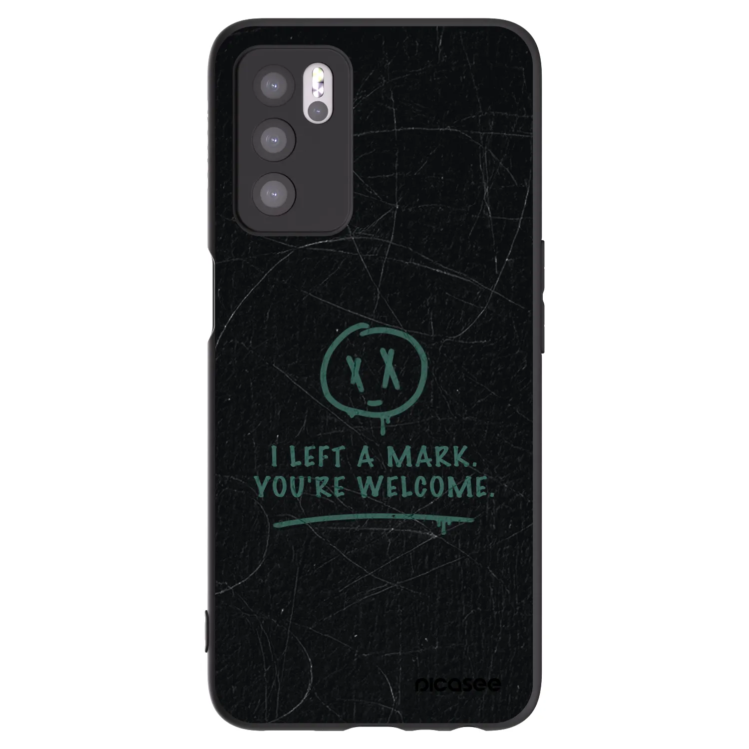 Picasee silikonový černý obal pro OPPO A16s - LEFT A MARK