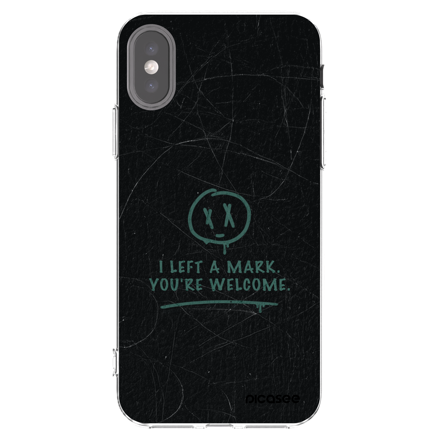 Picasee silikonový průhledný obal pro Apple iPhone X/XS - LEFT A MARK