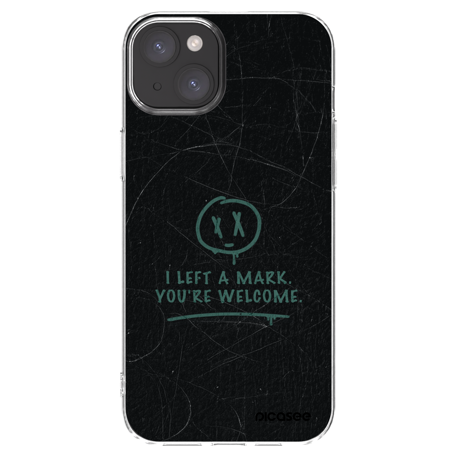 Picasee silikonový průhledný obal pro Apple iPhone 15 Plus - LEFT A MARK
