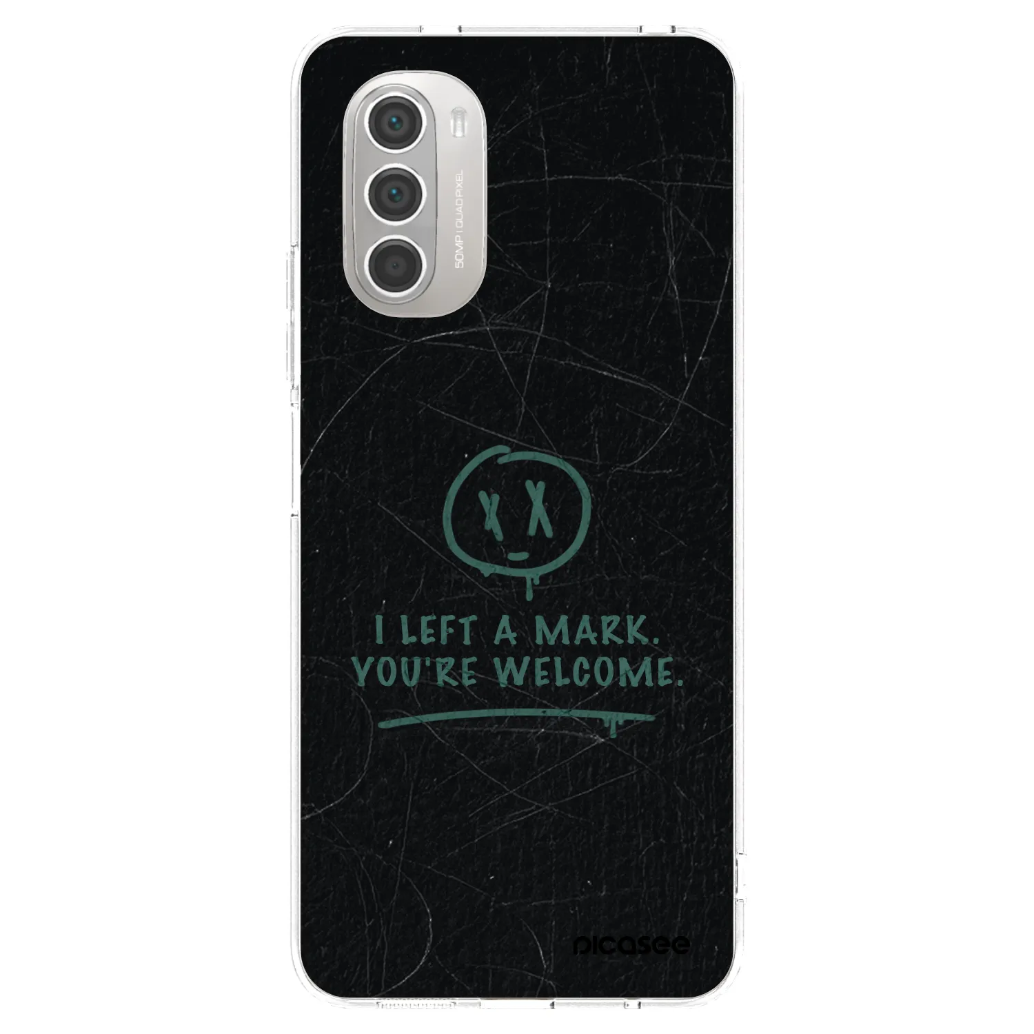 Picasee silikonový průhledný obal pro Motorola Moto G51 - LEFT A MARK