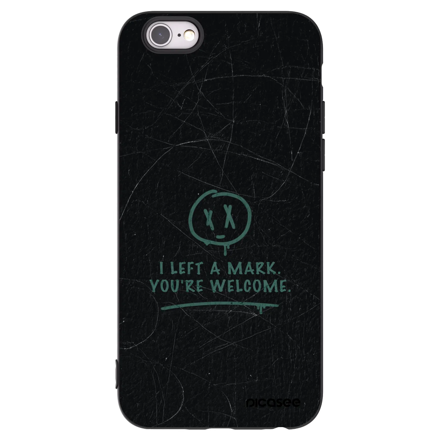 Picasee silikonový černý obal pro Apple iPhone 6/6S - LEFT A MARK