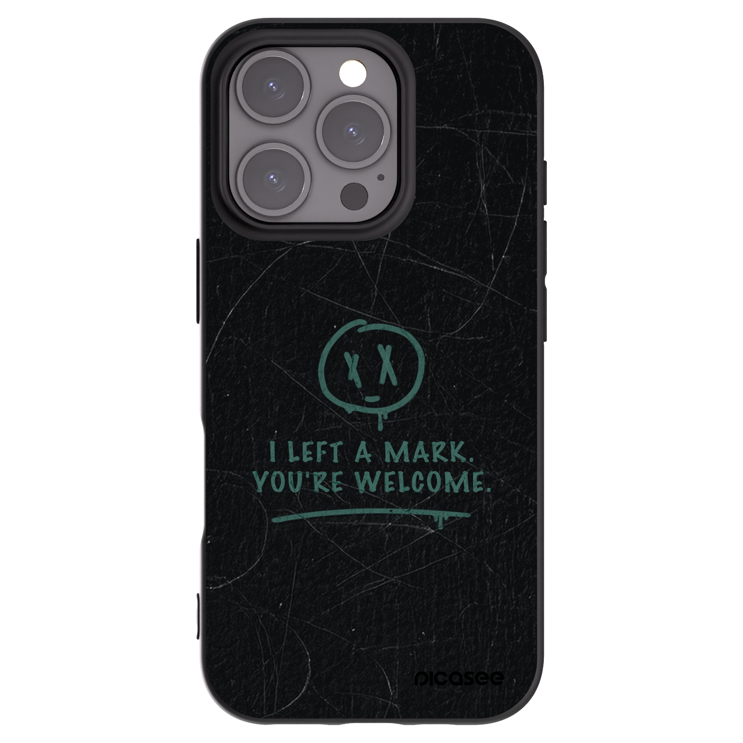 Picasee silikonový černý obal pro Apple iPhone 16 Pro - LEFT A MARK