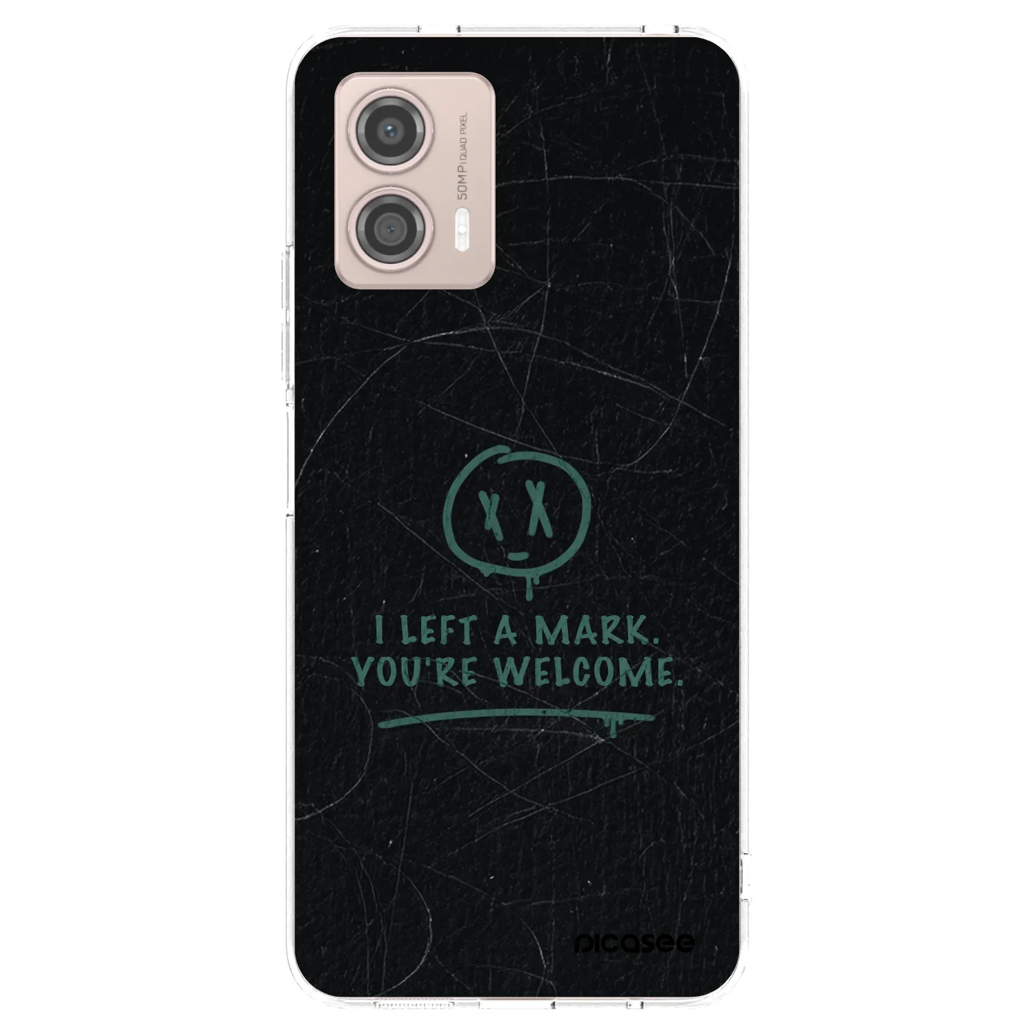 Picasee silikonový průhledný obal pro Motorola Moto G53 5G - LEFT A MARK