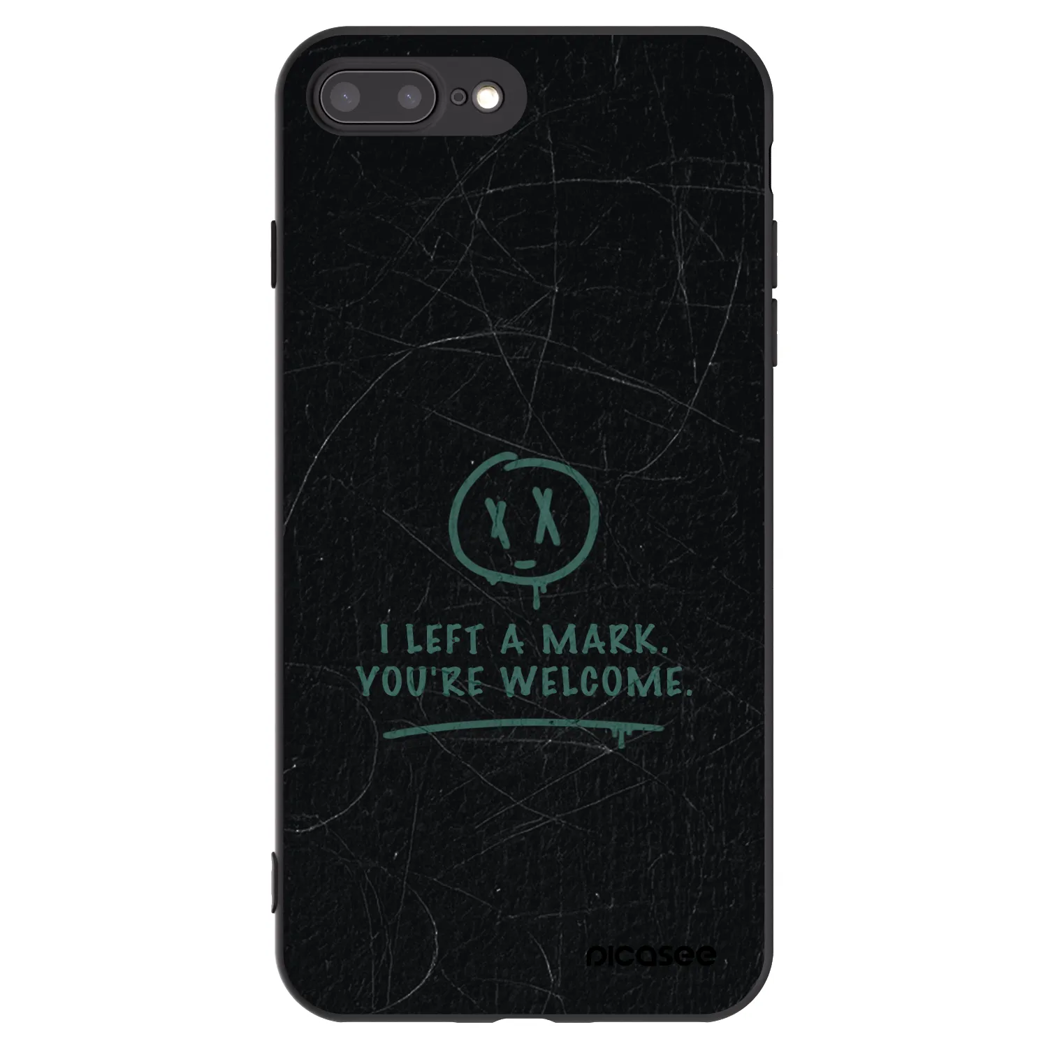 Picasee silikonový černý obal pro Apple iPhone 7 Plus - LEFT A MARK