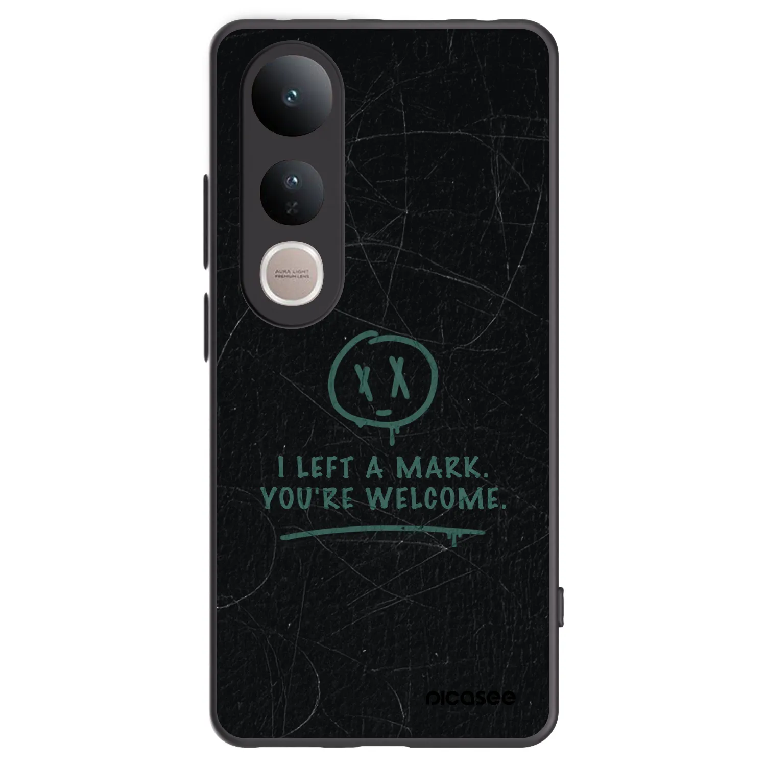 Picasee silikonový černý obal pro Vivo V50 Lite 5G - LEFT A MARK