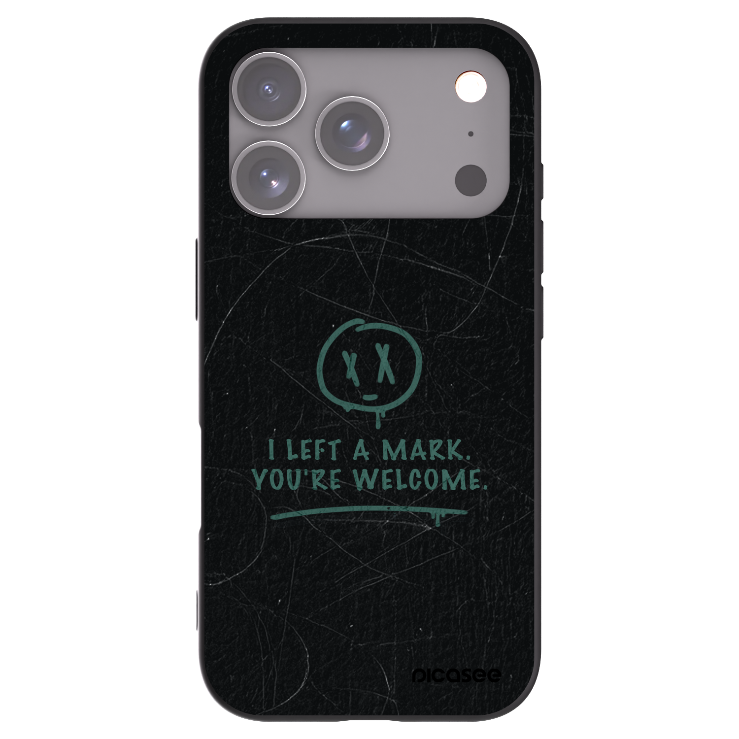 Picasee silikonový černý obal pro Apple iPhone 17 Pro - LEFT A MARK
