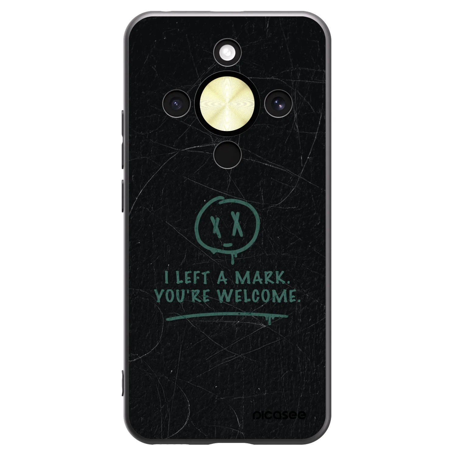 Picasee silikonový černý obal pro Honor Magic8 Lite 5G - LEFT A MARK