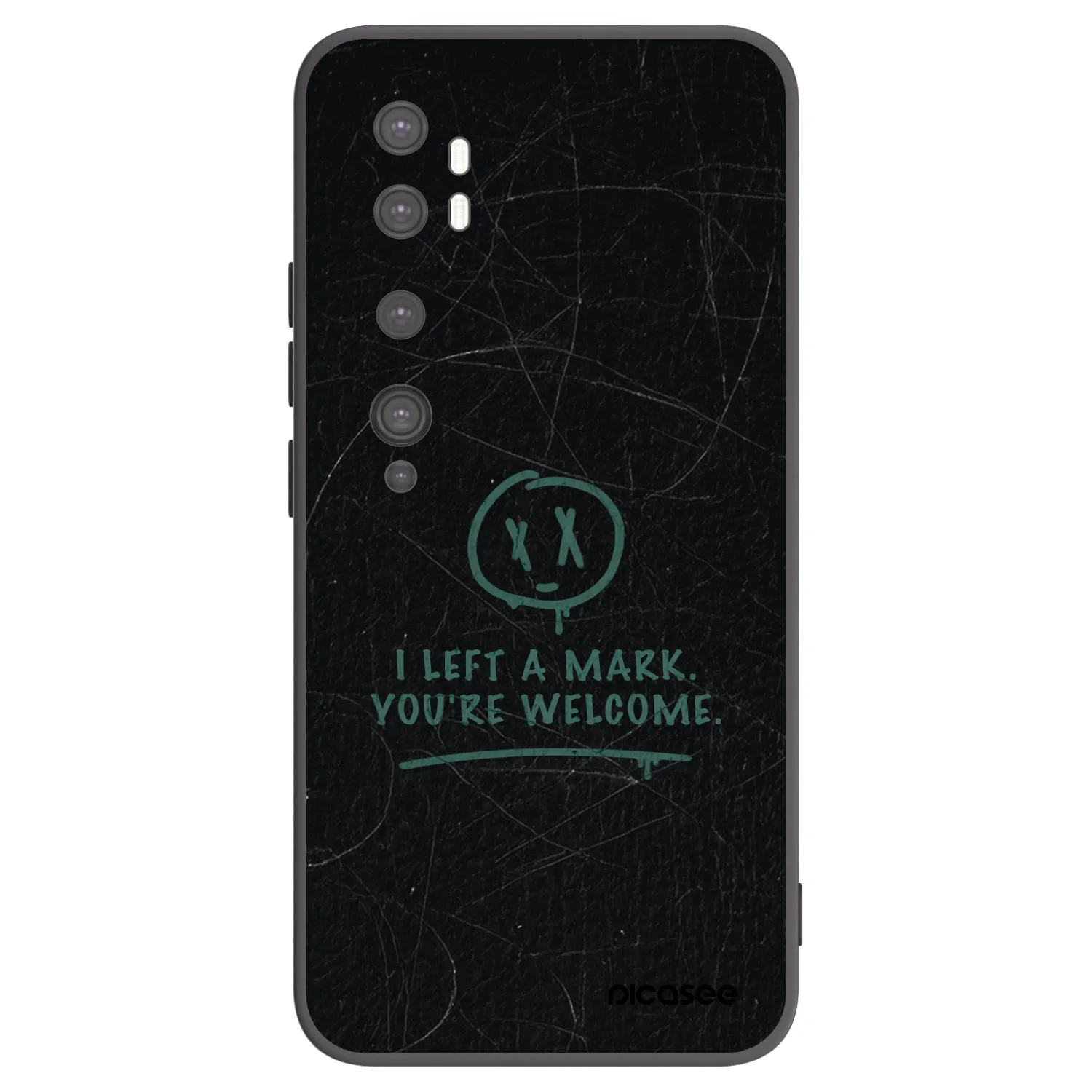 Picasee silikonový černý obal pro Xiaomi Mi Note 10 (Pro) - LEFT A MARK