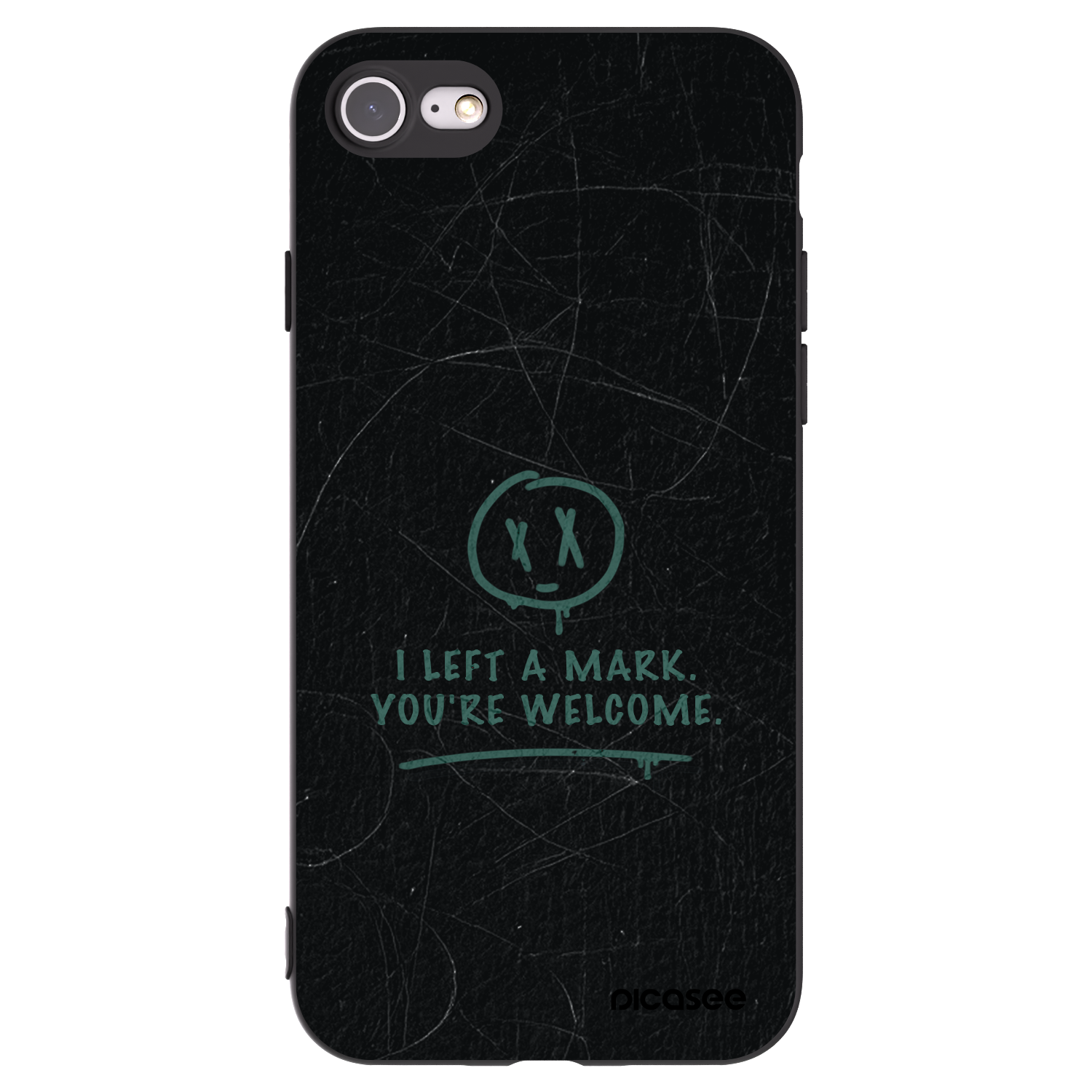 Picasee silikonový černý obal pro Apple iPhone SE 2020 - LEFT A MARK