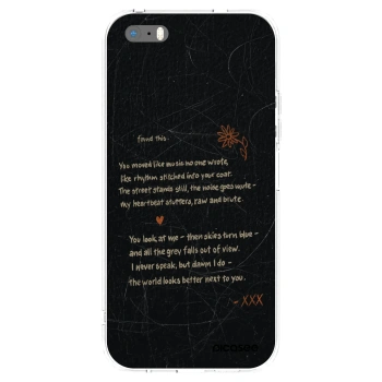 Picasee silikonový průhledný obal pro Apple iPhone 5/5S/SE - POET