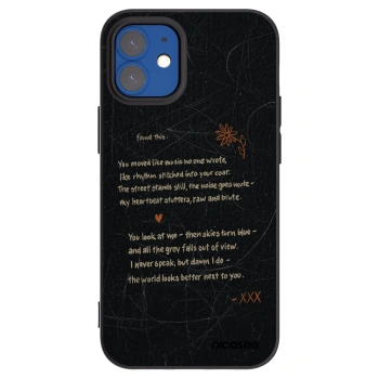 Picasee silikonový černý obal pro Apple iPhone 12 mini - POET