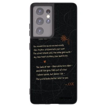 Picasee silikonový černý obal pro Samsung Galaxy S21 Ultra 5G G998B - POET