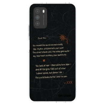 Picasee silikonový průhledný obal pro Xiaomi Poco M3 - POET