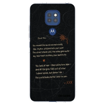 Picasee silikonový průhledný obal pro Motorola Moto G9 Play - POET