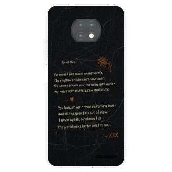 Picasee silikonový průhledný obal pro Xiaomi Redmi Note 9T - POET