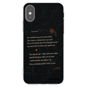 Picasee silikonový průhledný obal pro Apple iPhone X/XS - POET