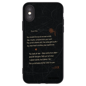 Picasee silikonový černý obal pro Apple iPhone X/XS - POET