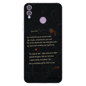 Picasee silikonový průhledný obal pro Honor 8X - POET