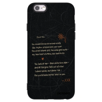 Picasee silikonový černý obal pro Apple iPhone 6/6S - POET