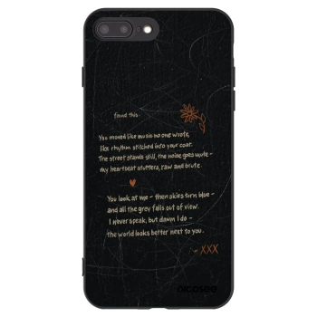 Picasee silikonový černý obal pro Apple iPhone 8 Plus - POET