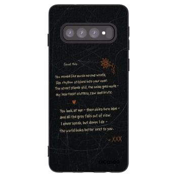 Picasee silikonový černý obal pro Samsung Galaxy S10 G973 - POET