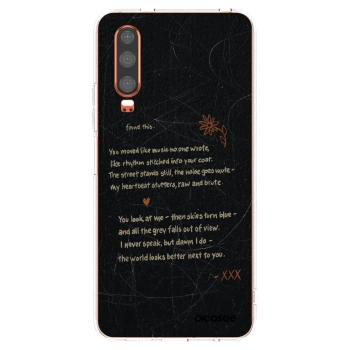 Picasee silikonový průhledný obal pro Huawei P30 - POET