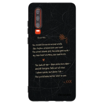 Picasee silikonový černý obal pro Huawei P30 - POET