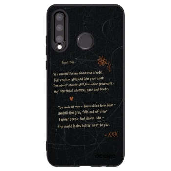 Picasee silikonový černý obal pro Huawei P30 Lite - POET
