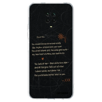 Picasee silikonový průhledný obal pro Xiaomi Redmi Note 9S - POET