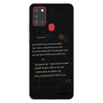 Picasee silikonový průhledný obal pro Samsung Galaxy A21s - POET