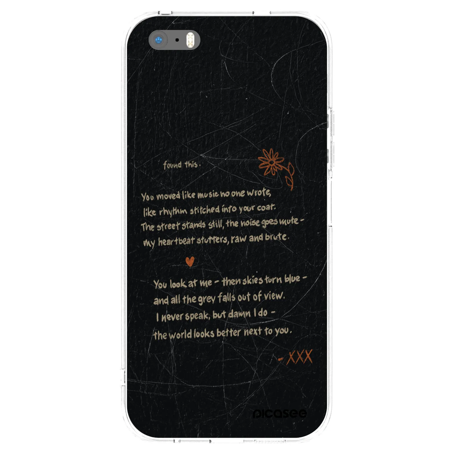 Picasee silikonový průhledný obal pro Apple iPhone 5/5S/SE - POET
