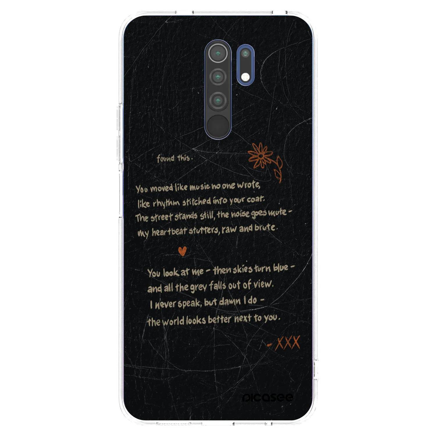 Picasee silikonový průhledný obal pro Xiaomi Redmi 9 - POET