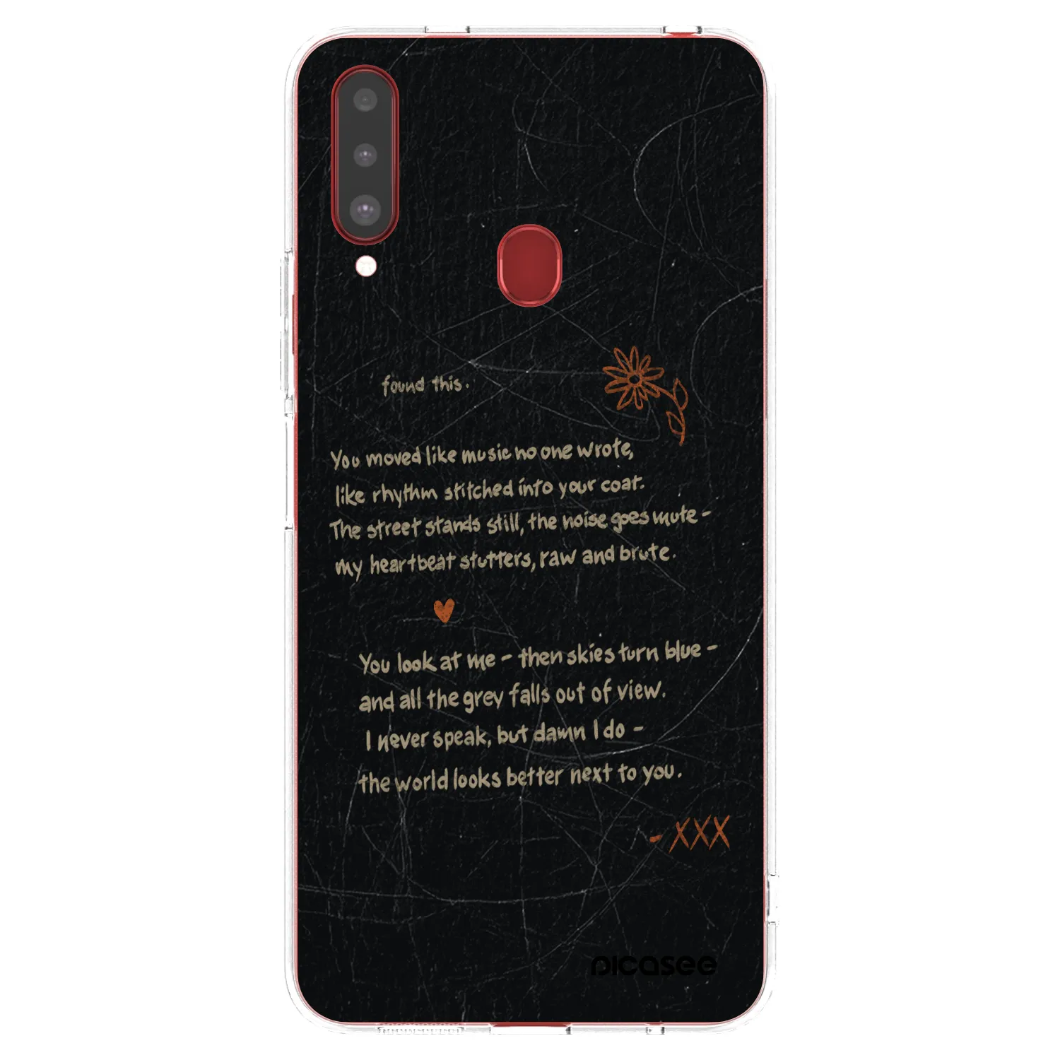 Picasee silikonový průhledný obal pro Samsung Galaxy A20s - POET