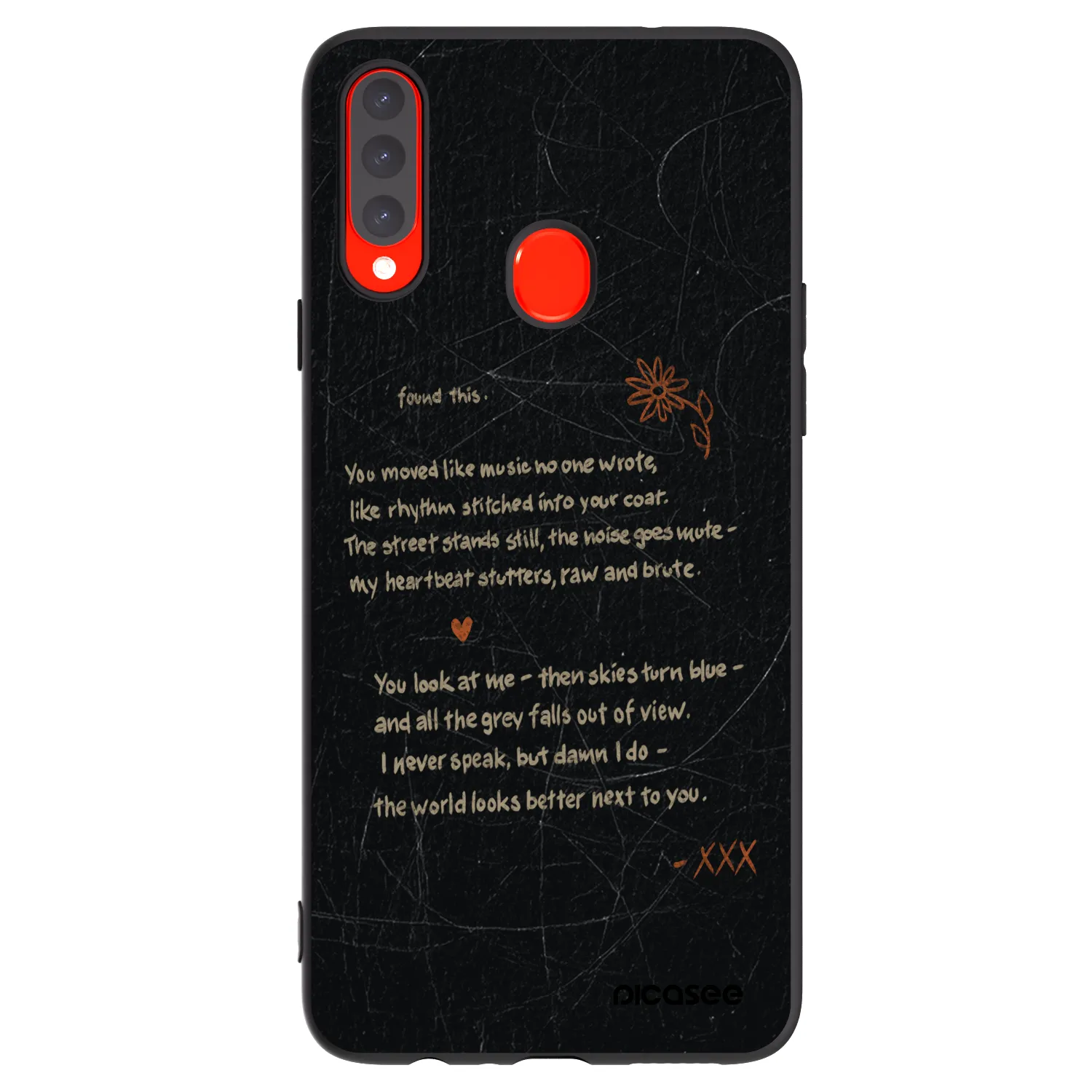 Picasee silikonový černý obal pro Samsung Galaxy A20s - POET