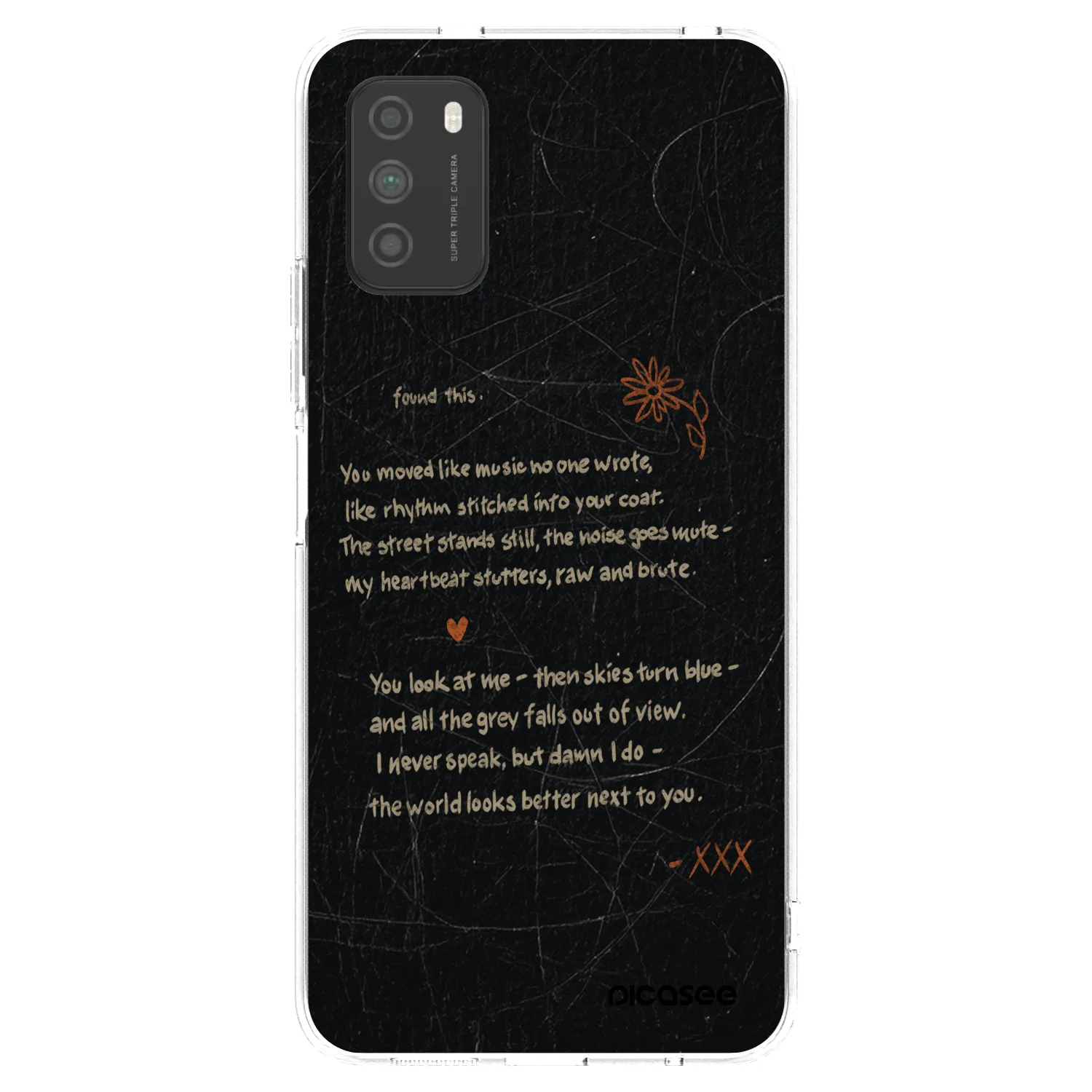 Picasee silikonový průhledný obal pro Xiaomi Poco M3 - POET