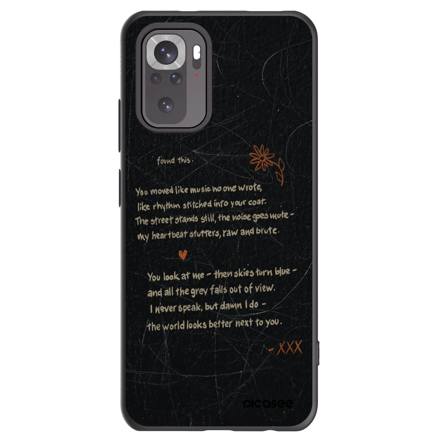 Picasee silikonový černý obal pro Xiaomi Redmi Note 10 - POET