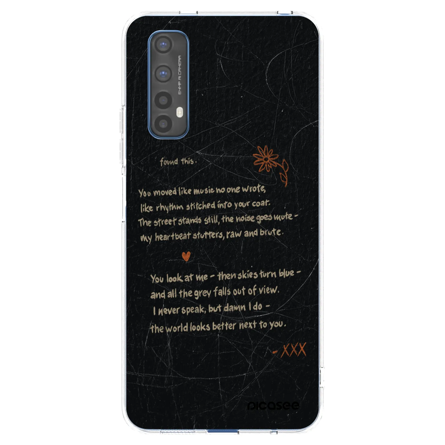Picasee silikonový průhledný obal pro Realme 7 - POET