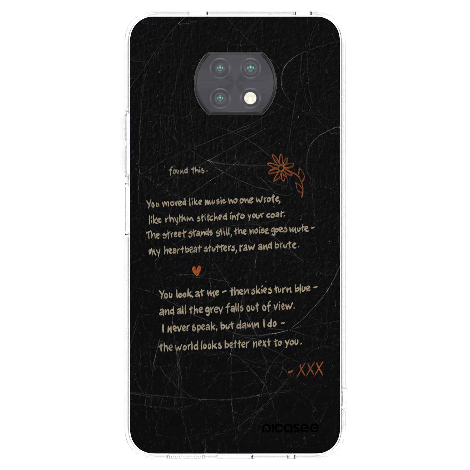 Picasee silikonový průhledný obal pro Xiaomi Redmi Note 9T - POET