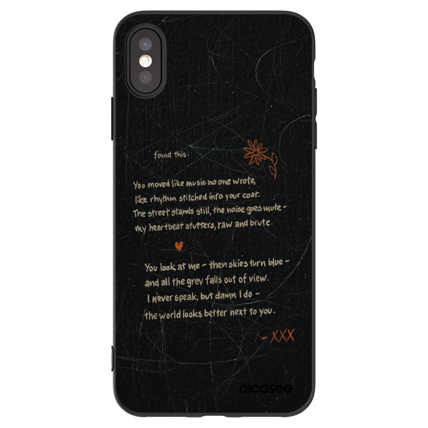 Picasee silikonový černý obal pro Apple iPhone XS Max - POET