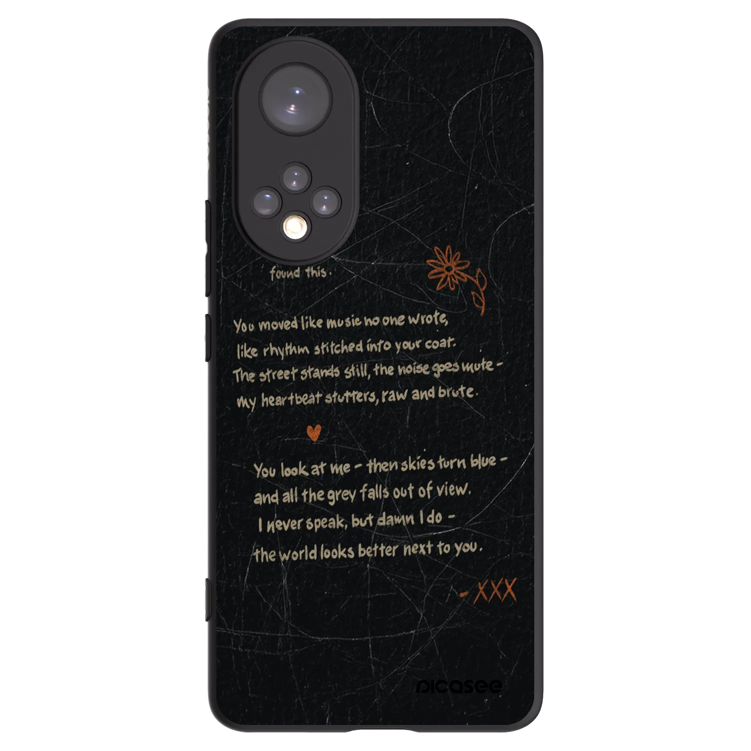 Picasee silikonový černý obal pro Honor 50 5G - POET