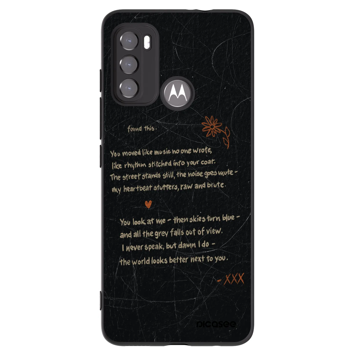 Picasee silikonový černý obal pro Motorola Moto G60 - POET