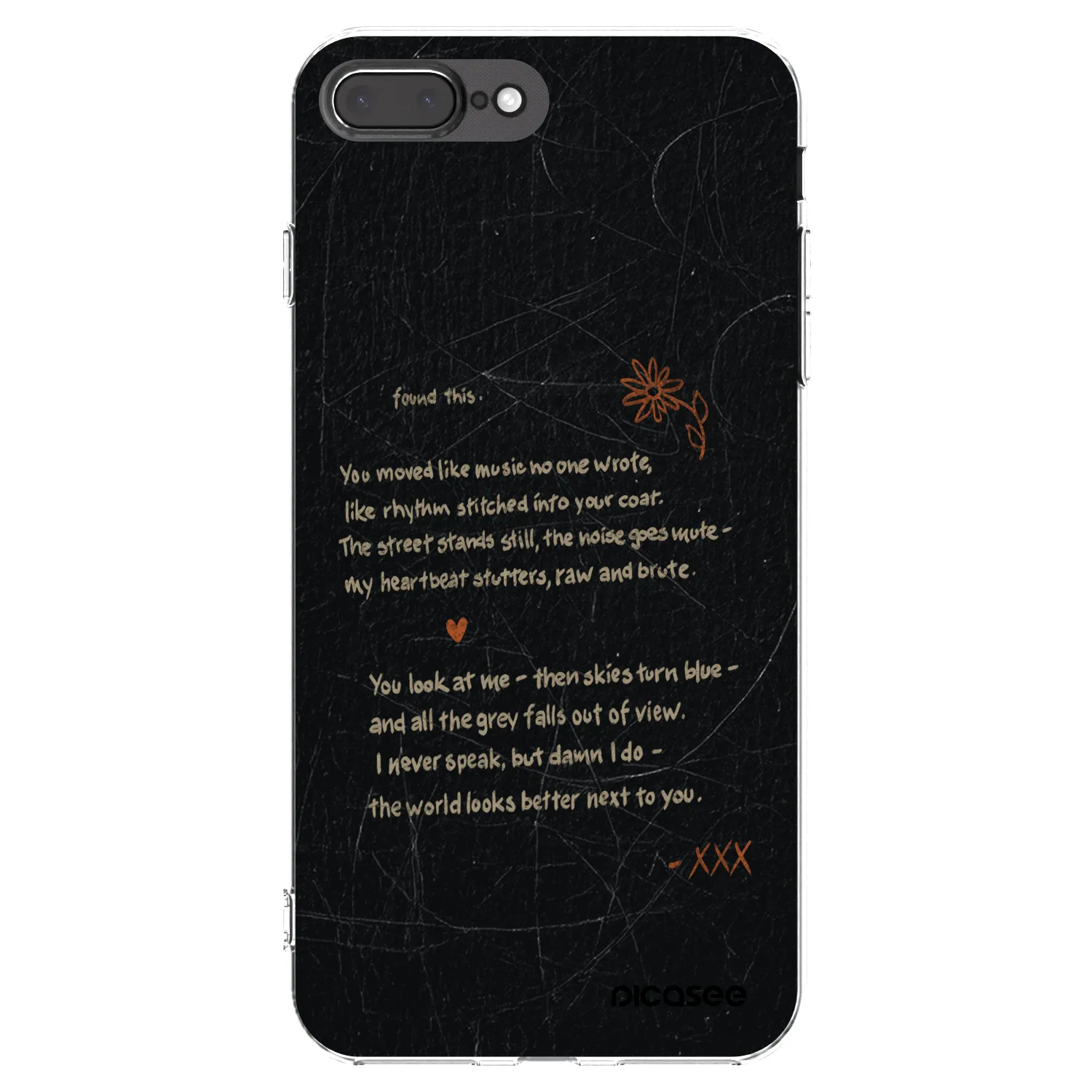 Picasee silikonový průhledný obal pro Apple iPhone 7 Plus - POET