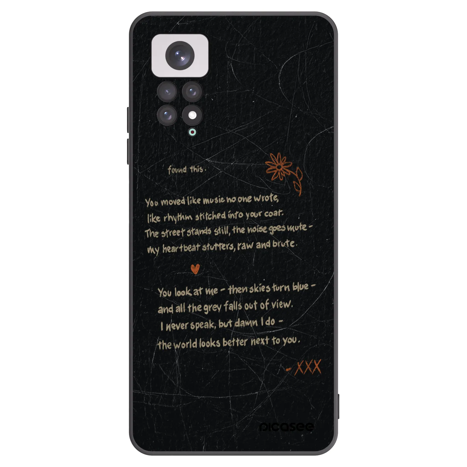 Picasee silikonový černý obal pro Xiaomi Redmi Note 11 - POET