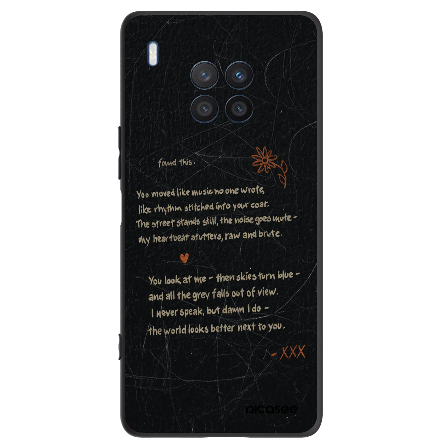 Picasee silikonový černý obal pro Honor 50 Lite - POET