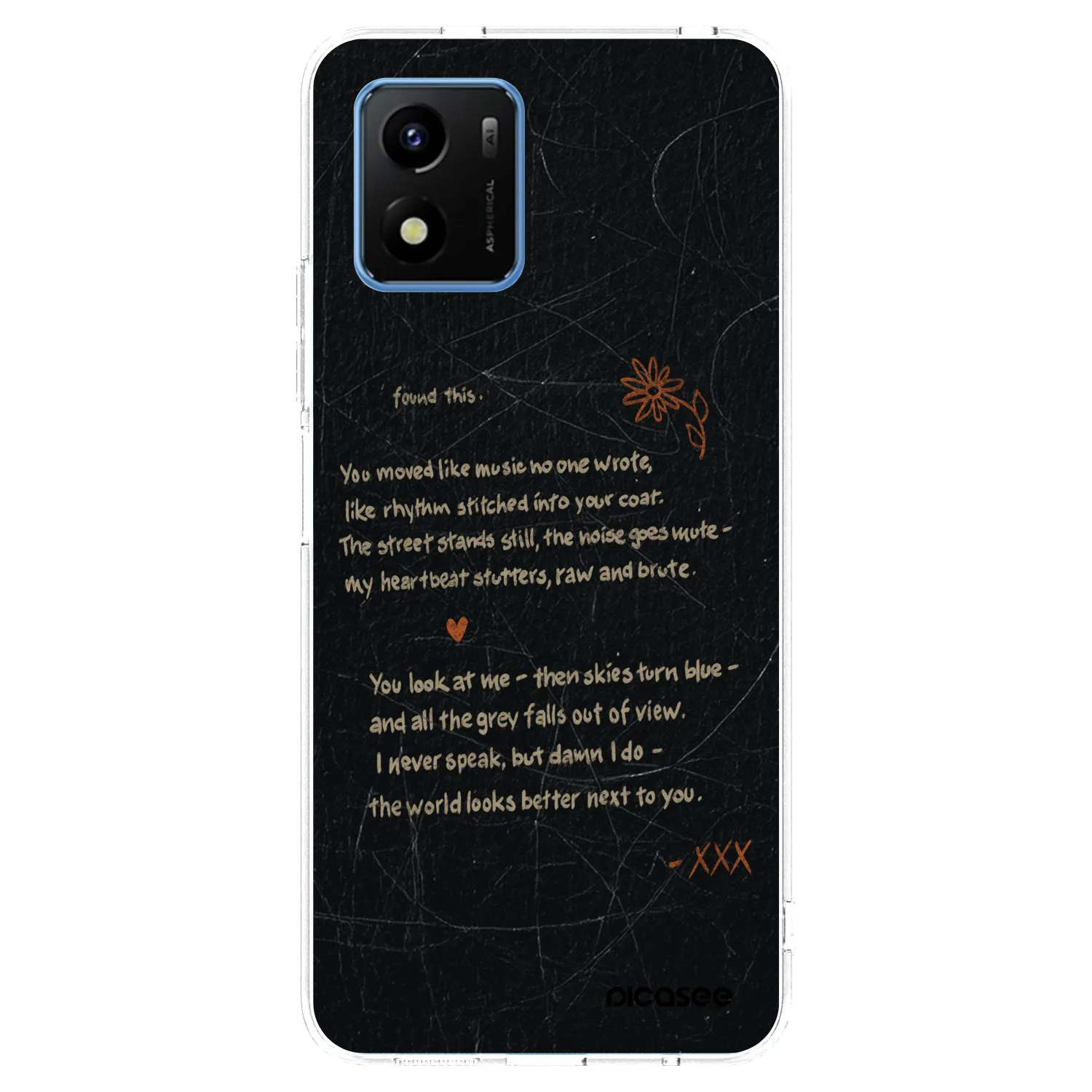 Picasee silikonový průhledný obal pro Vivo Y01 - POET