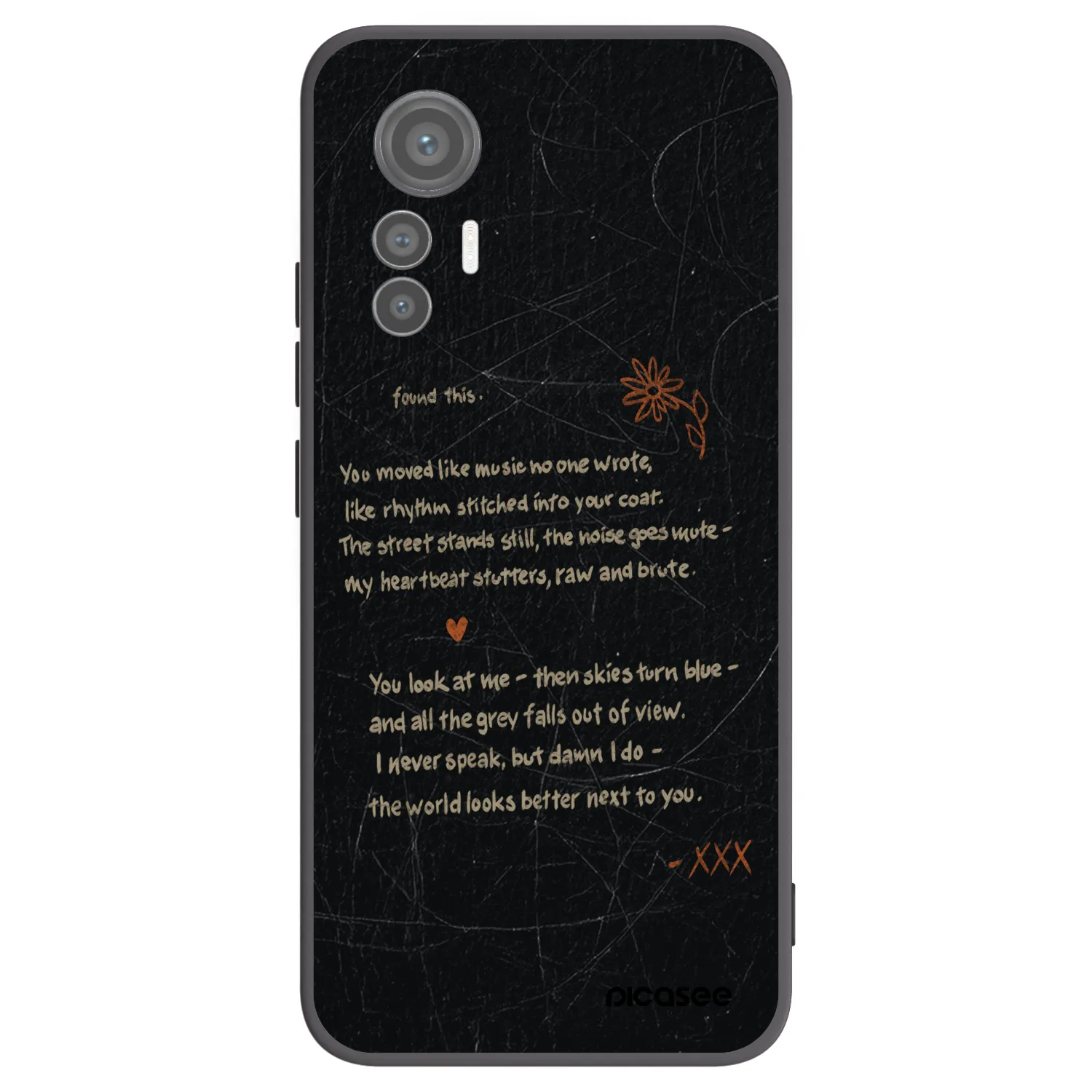 Picasee silikonový černý obal pro Xiaomi 12 Lite - POET