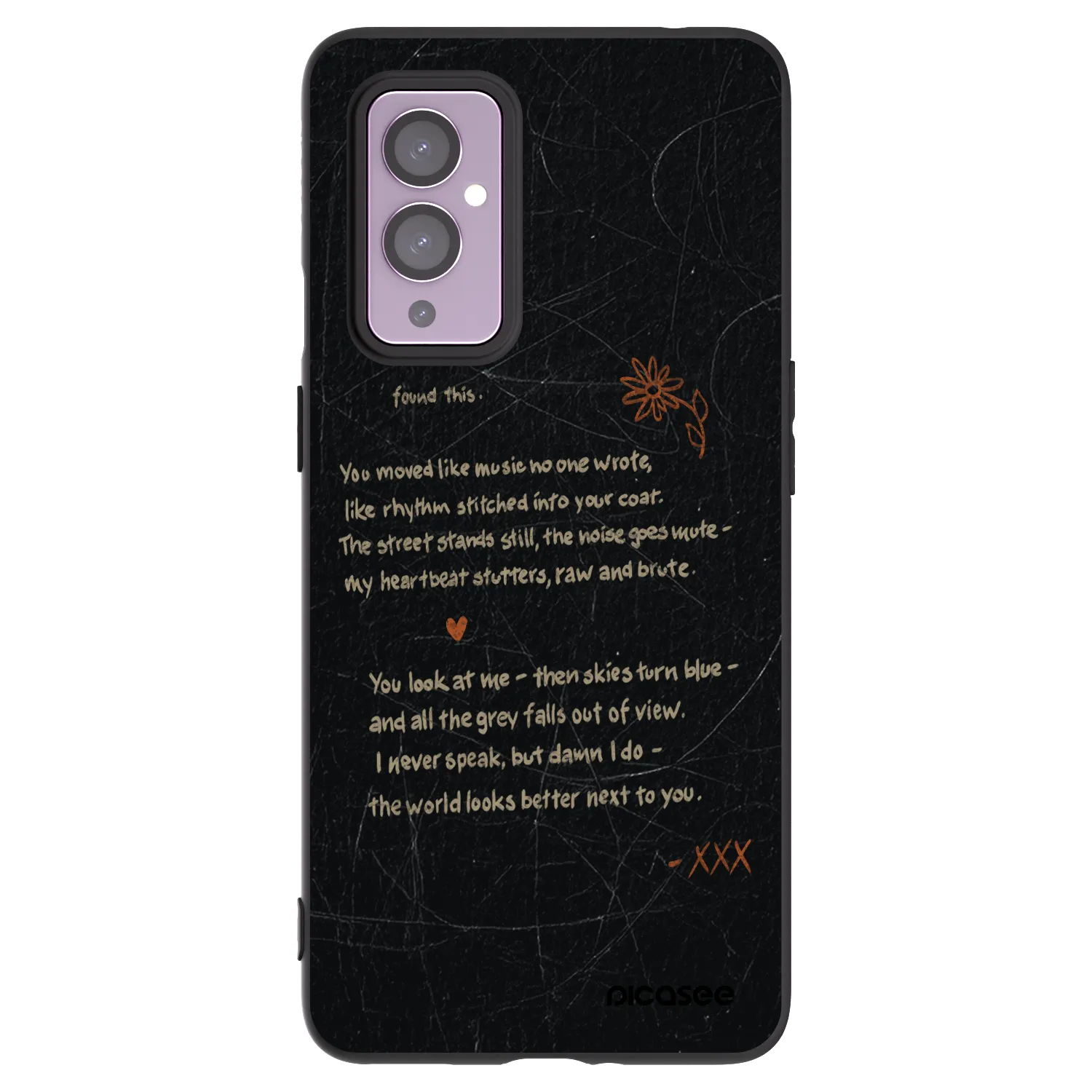Picasee silikonový černý obal pro OnePlus 9 - POET