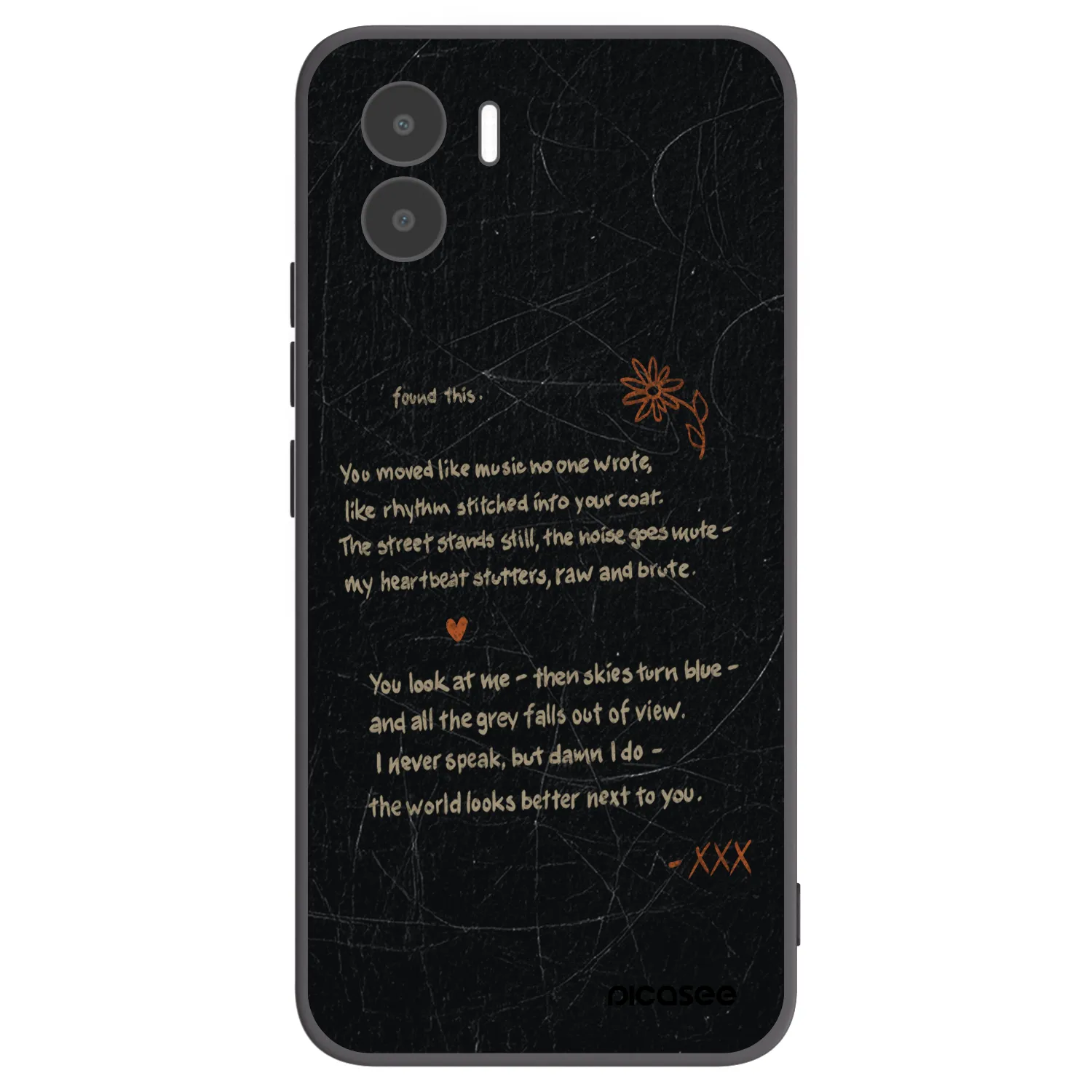 Picasee silikonový černý obal pro Xiaomi Redmi A1 - POET